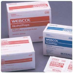  WEBCOL Alcohol Preps (Sterile)   Large, 2 ply, 200 per box 