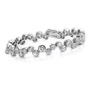  Designer Inspired Sterling Silver CZ Bracelet: Jewelry