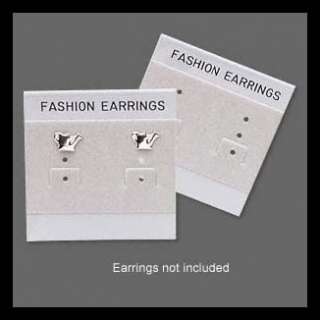 50* Grey Flocked Earring Cards FASHION EARRINGS 2x2  