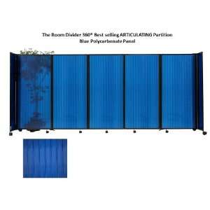 Room Divider 360 Portable Partition, Blue Polycarbonate   76 high x 