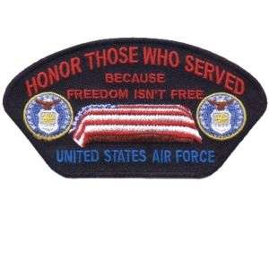 Honor Those Who Served Air Force Biker Ball Cap Patch  