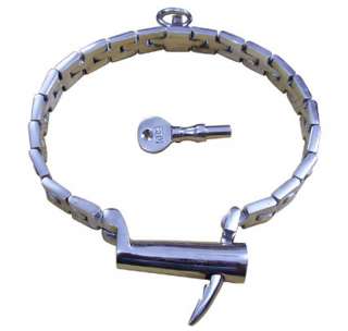 KUB Locking Watch Band Neck Collar Slave Steel Goth L  