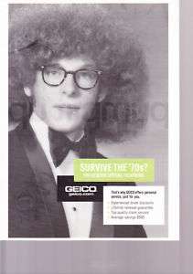 Geico AD   Survive the 70s? Frizzy Afro/Jewfro hair  