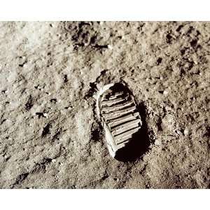  Apollo 11 Buzz Aldrin Footprint Moon 8x10 Silver Halide 
