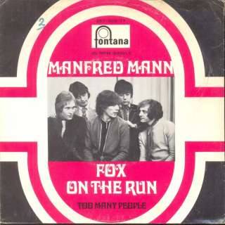 Manfred Mann   Fox On The Run Dutch 1968 PS 7  