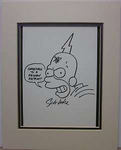Steve Vance   Homer Simpson Radioactive Man   Original Signed Artwork 