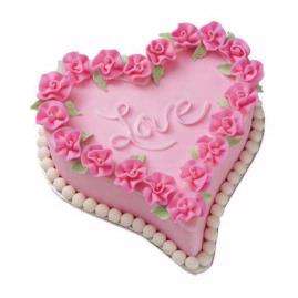 Ruffled Rose Romance Cake