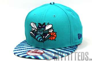   Hornets Zubaz Snap Teal Concord New Era 9Fifty Snapback Hat Authentic
