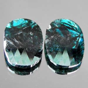 44 Ct Fiery Pair Fancy Bluish Green Natural Diamond  