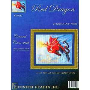  Red Dragon   Cross Stitch Pattern Arts, Crafts & Sewing