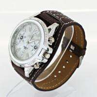 Luxury Brown Synthetic Leather Band Quartz Wrist Watch U5Z  