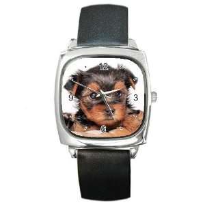  Yorkshire Terrier Puppy Dog 8 Square Metal Watch FF0655 
