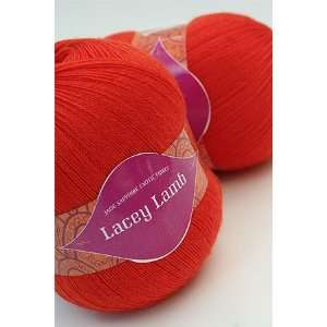  Jade Sapphire Cashmere Lacey Lamb yarn in 218 Blood Orange 