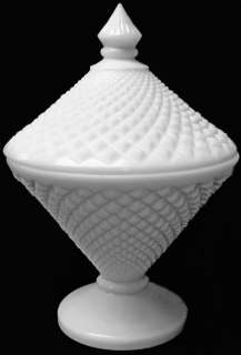 Westmoreland Milk Glass English Hobnail Pattern Cone Shape 1/2lb 