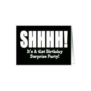  41st Birthday Surprise Party Invitation Card: Toys & Games