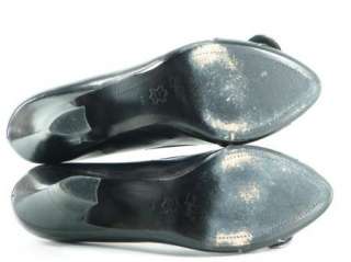 NINE WEST STUDIO 9 Black w/ Silver Trim Buckle Pumps Heels Shoes 10 M 