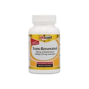   500 mg of herbal extract yielding 250 mg Trans resveratrol    60