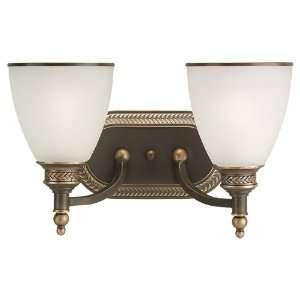  Seagull Laurel Leaf 44350 708 Two Light Wall / Bath