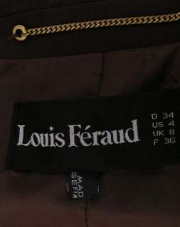 Louis Feraud Wool Blazer Brown Germany Size 4 Perfect  