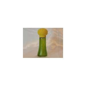   Green colored Glass w/Yellow Plastic Head Cap 3 oz. 