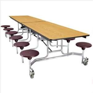   Table Length: 8 L, Finish: Yellow, Seat Color: Burgundy: Office