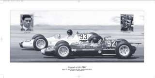   and JIMMY CLARK IN THE LOTUS FORDS at The MILWAUKEE MILE   1963  