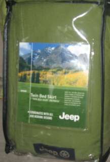 New JEEP Brand Twin Bed Skirt Olive bedskirt bedding  