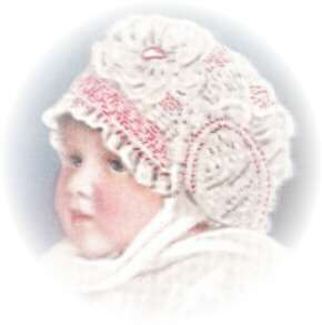 1920 Vntg Antique Baby Cap Hat Bonnet Crochet Pattern  