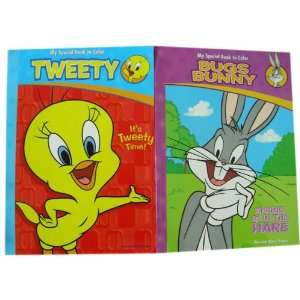  Looney Tunes 2pc Coloring & Activity Books   Bugs & Tweety 