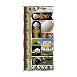   Game Cardstock Stickers 5.5X11.5 Sheet Golf Balls NOGSTKR 5533; 5