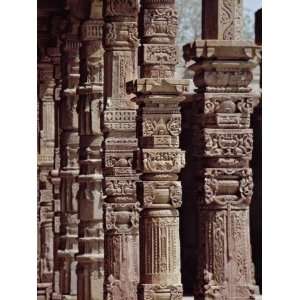  Carved Pillars, Quwwat Ul Islam Mosque, Delhi, India 