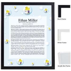  11 x 14 Rubber Ducky Scroll with Acrylic Frame: Arts 