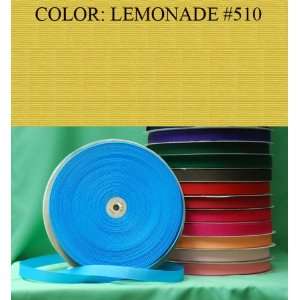  50yards SOLID POLYESTER GROSGRAIN RIBBON Lemonade #510 7/8 