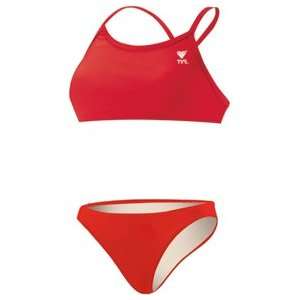   TYR Solid Lycra® Diamondback Workout Bikini  Red: Sports & Outdoors
