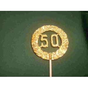 12 Pieces 50th Anniversary Plastic Picks Decorations 2.5 Diameter 12 