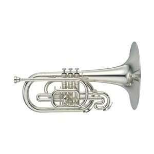  Yamaha YMP 204M Series Marching F Mellophone Silver 