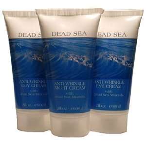 Dead Sea Anti Wrinkle Day, Night & Eye Cream 3 Piece Set With Dead Sea 