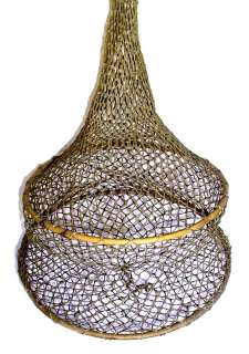 ANTIQUE FRENCH FISHING NET MADE BY HAND CIRCA 1880  