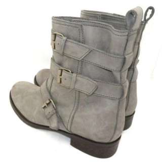 Madewell Buckled Biker Boot $248 motorcycle 9 Grey Shoes  