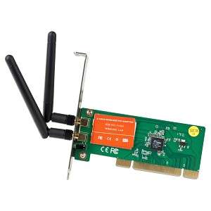 150Mbps 802.11n Wireless N PCI Adapter Card w/Antennas  