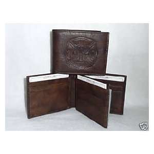   FIRE FIGHTER Leather BiFold Wallet NEW! dkbr3 TYPEA: Sports & Outdoors