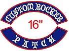 Custom Embroidere​d Name Patch Rocker Motorcycle LG 14 