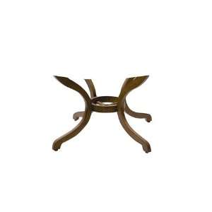   Aluminum Patio 60 Round Table Base Olive Wood: Patio, Lawn & Garden