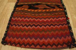 Antique Tribal Saddle Bag Kilim Kelim Weaving Wool Persian Area Rug 