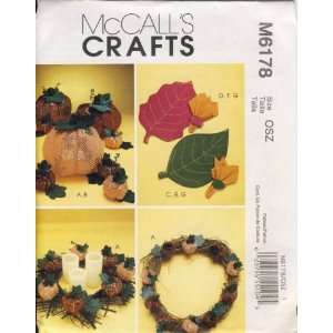 McCall Crafts Sewing Pattern 6178   Use to Make   Pumpkin Decorations 