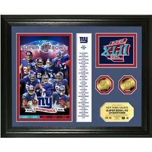  New York Giants Super Bowl Xlii Champions Gold Coin Photo 