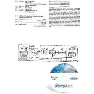   NEW Patent CD for AIRCRAFT PROXIMITY WARNING SYSTEM 