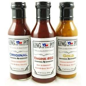 KING OF THE PIT BBQ Sauce 3 Pack Texas Made and Award Winning:  