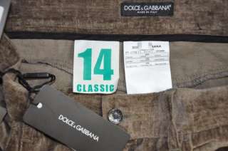 Authentic $1325 Dolce & Gabbana 14 Classic Leather Trim Jeans US 38 EU 
