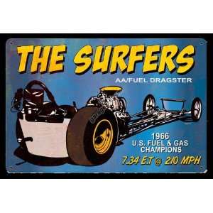  Surfers Drag Racing Sign 